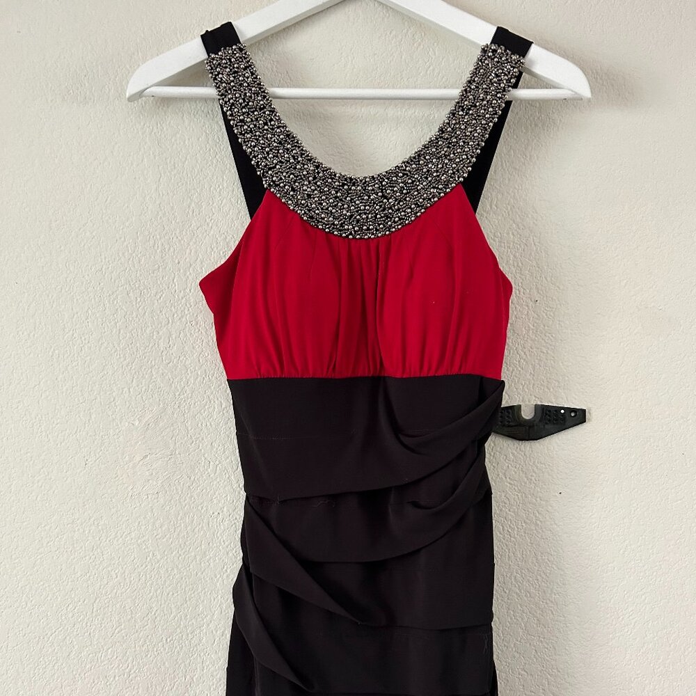 Red and Black Formal Dress